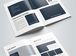 簡約大氣藍色科技公司軟件開發宣傳冊模板設計